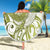 Lime Green Hawaii Beach Blanket Humpback Whale Tattoo Polynesian Tribal Ocean Vibes