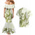 Lime Green Hawaii Couples Matching Mermaid Dress and Hawaiian Shirt Humpback Whale Tattoo Polynesian Tribal Ocean Vibes