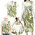 Lime Green Hawaii Family Matching Long Sleeve Bodycon Dress and Hawaiian Shirt Humpback Whale Tattoo Polynesian Tribal Ocean Vibes