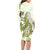 Lime Green Hawaii Family Matching Long Sleeve Bodycon Dress and Hawaiian Shirt Humpback Whale Tattoo Polynesian Tribal Ocean Vibes