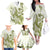 Lime Green Hawaii Family Matching Off The Shoulder Long Sleeve Dress and Hawaiian Shirt Humpback Whale Tattoo Polynesian Tribal Ocean Vibes