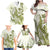 Lime Green Hawaii Family Matching Off Shoulder Maxi Dress and Hawaiian Shirt Humpback Whale Tattoo Polynesian Tribal Ocean Vibes