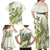 Lime Green Hawaii Family Matching Off Shoulder Maxi Dress and Hawaiian Shirt Humpback Whale Tattoo Polynesian Tribal Ocean Vibes