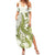 Lime Green Hawaii Family Matching Summer Maxi Dress and Hawaiian Shirt Humpback Whale Tattoo Polynesian Tribal Ocean Vibes