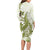 Lime Green Hawaii Long Sleeve Bodycon Dress Humpback Whale Tattoo Polynesian Tribal Ocean Vibes