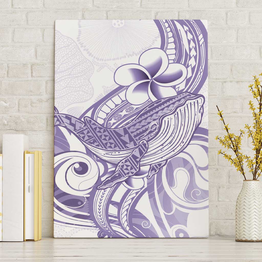 Purple Hawaii Canvas Wall Art Humpback Whale Tattoo Polynesian Tribal Ocean Vibes LT14 Without Frame Purple - Polynesian Pride