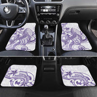 Purple Hawaii Car Mats Humpback Whale Tattoo Polynesian Tribal Ocean Vibes LT14 Set 4pcs Purple - Polynesian Pride