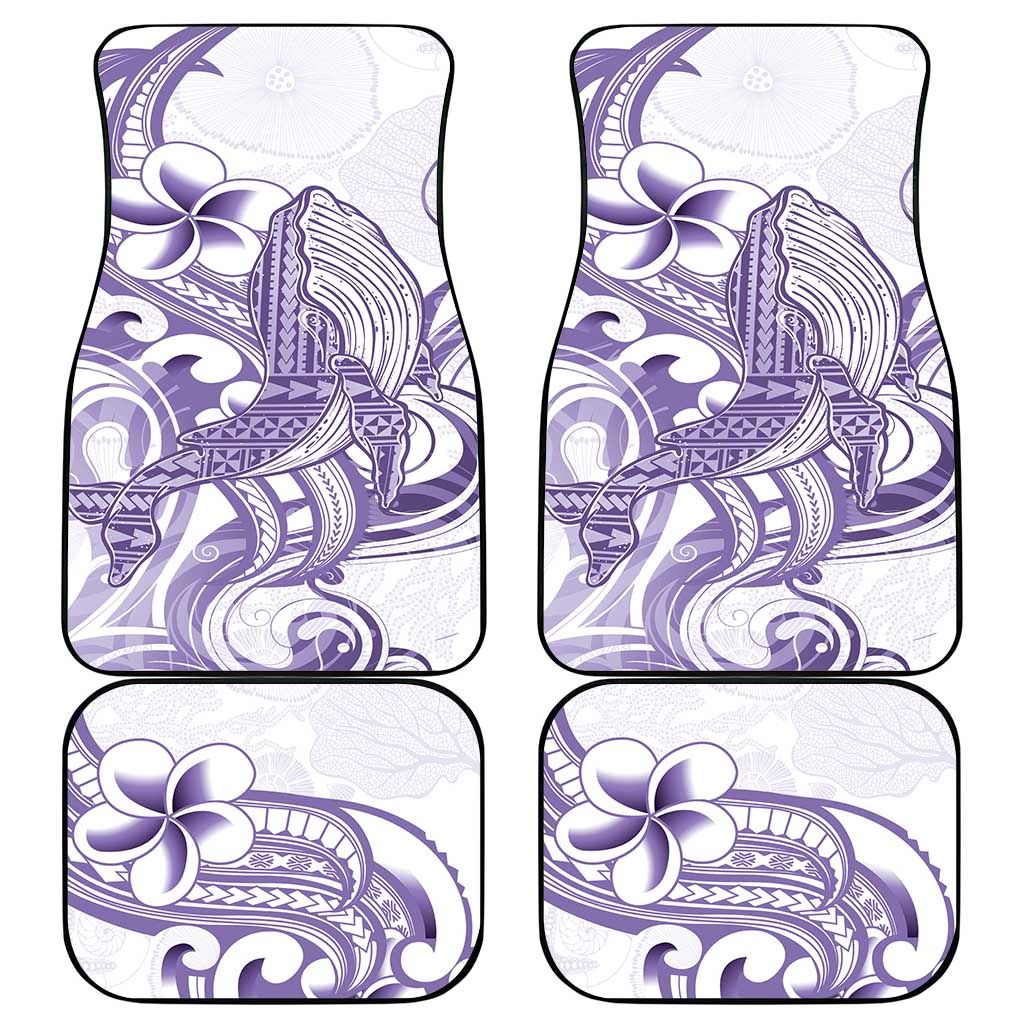 Purple Hawaii Car Mats Humpback Whale Tattoo Polynesian Tribal Ocean Vibes LT14 - Polynesian Pride