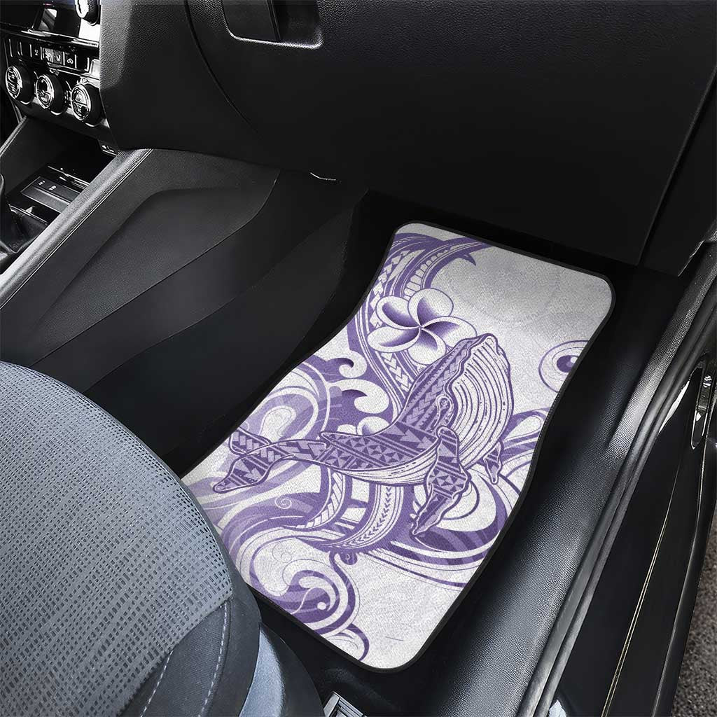 Purple Hawaii Car Mats Humpback Whale Tattoo Polynesian Tribal Ocean Vibes LT14 - Polynesian Pride