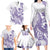 Purple Hawaii Family Matching Long Sleeve Bodycon Dress and Hawaiian Shirt Humpback Whale Tattoo Polynesian Tribal Ocean Vibes