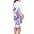 Purple Hawaii Family Matching Long Sleeve Bodycon Dress and Hawaiian Shirt Humpback Whale Tattoo Polynesian Tribal Ocean Vibes