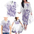 Purple Hawaii Family Matching Off The Shoulder Long Sleeve Dress and Hawaiian Shirt Humpback Whale Tattoo Polynesian Tribal Ocean Vibes