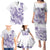 Purple Hawaii Family Matching Puletasi and Hawaiian Shirt Humpback Whale Tattoo Polynesian Tribal Ocean Vibes