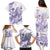 Purple Hawaii Family Matching Puletasi and Hawaiian Shirt Humpback Whale Tattoo Polynesian Tribal Ocean Vibes