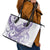 Purple Hawaii Leather Tote Bag Humpback Whale Tattoo Polynesian Tribal Ocean Vibes