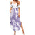 Purple Hawaii Summer Maxi Dress Humpback Whale Tattoo Polynesian Tribal Ocean Vibes