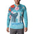 Personalised Hawaii Button Sweatshirt Humpback Whale Tattoo With Tropical Flowers