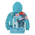 Personalised Hawaii Kid Hoodie Humpback Whale Tattoo With Tropical Flowers