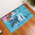 Personalised Hawaii Rubber Doormat Humpback Whale Tattoo With Tropical Flowers