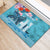 Personalised Hawaii Rubber Doormat Humpback Whale Tattoo With Tropical Flowers