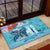 Personalised Hawaii Rubber Doormat Humpback Whale Tattoo With Tropical Flowers