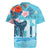 Personalised Hawaii Rugby Jersey Humpback Whale Tattoo With Tropical Flowers