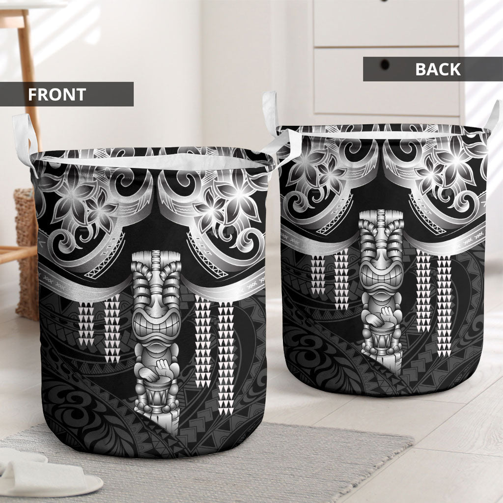 Tiki Drum Hawaii Laundry Basket Hawaiian Kakau Tattoo Style LT14 - Polynesian Pride