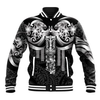 Tiki Drum Hawaii Baseball Jacket Hawaiian Kakau Tattoo Style LT14 Unisex Black - Polynesian Pride