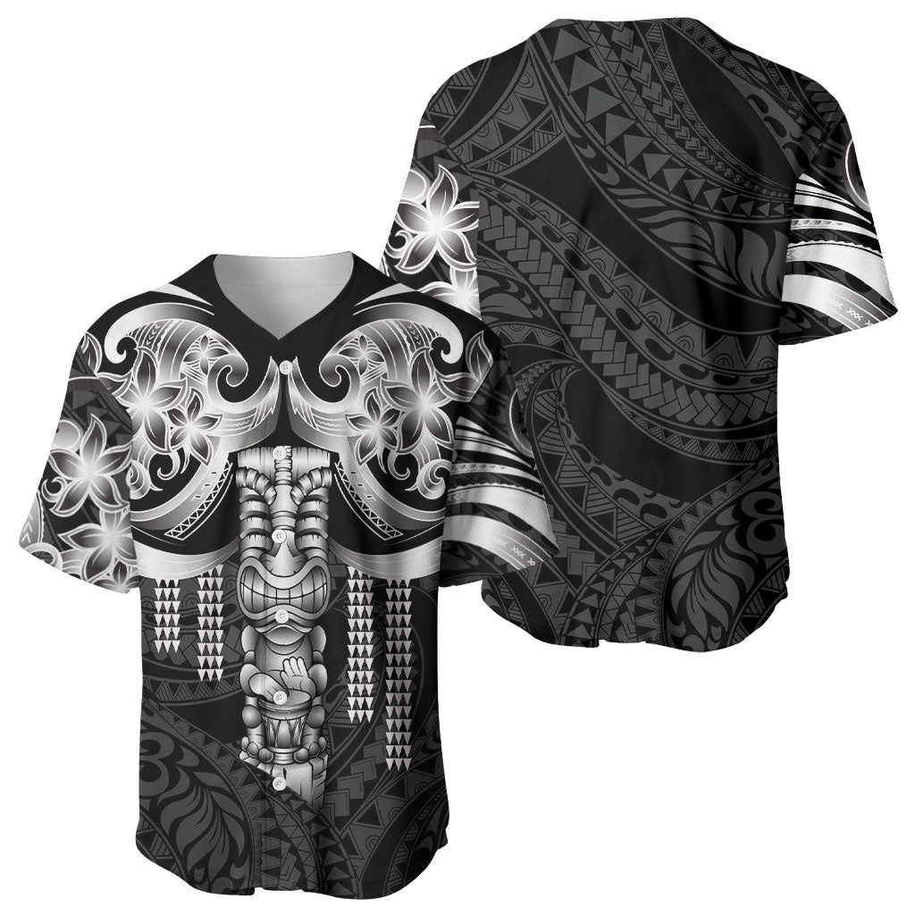 Tiki Drum Hawaii Baseball Jersey Hawaiian Kakau Tattoo Style LT14 - Polynesian Pride