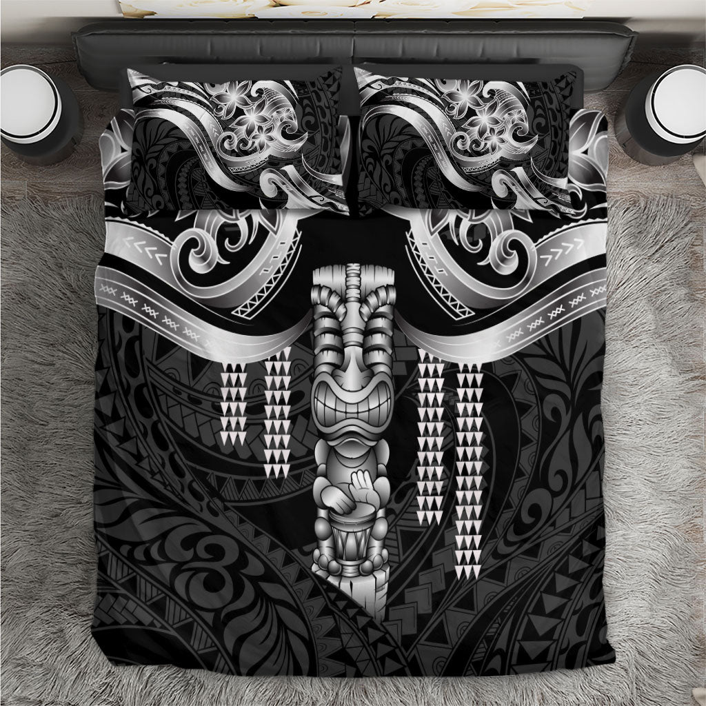Tiki Drum Hawaii Bedding Set Hawaiian Kakau Tattoo Style LT14 Black - Polynesian Pride