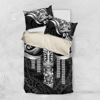 Tiki Drum Hawaii Bedding Set Hawaiian Kakau Tattoo Style LT14 US Twin 172cm x 218cm Black - Polynesian Pride