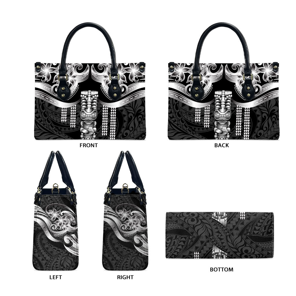 Tiki Drum Hawaii Leather Bag Hawaiian Kakau Tattoo Style LT14 - Polynesian Pride
