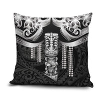 Tiki Drum Hawaii Pillow Cover Hawaiian Kakau Tattoo Style LT14 Black - Polynesian Pride