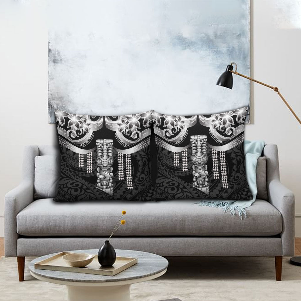 Tiki Drum Hawaii Pillow Cover Hawaiian Kakau Tattoo Style LT14 - Polynesian Pride
