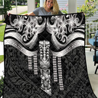 Tiki Drum Hawaii Quilt Hawaiian Kakau Tattoo Style LT14 Black - Polynesian Pride