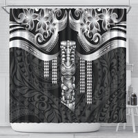 Tiki Drum Hawaii Shower Curtain Hawaiian Kakau Tattoo Style LT14 - Polynesian Pride