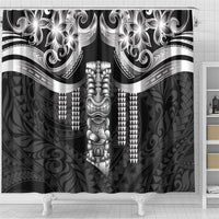 Tiki Drum Hawaii Shower Curtain Hawaiian Kakau Tattoo Style LT14 - Polynesian Pride