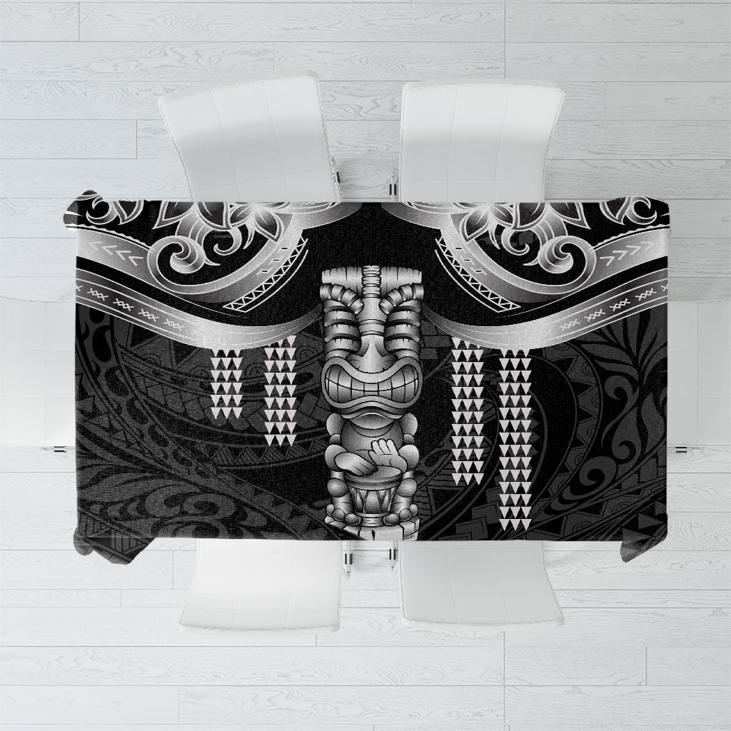 Tiki Drum Hawaii Tablecloth Hawaiian Kakau Tattoo Style LT14 Black - Polynesian Pride