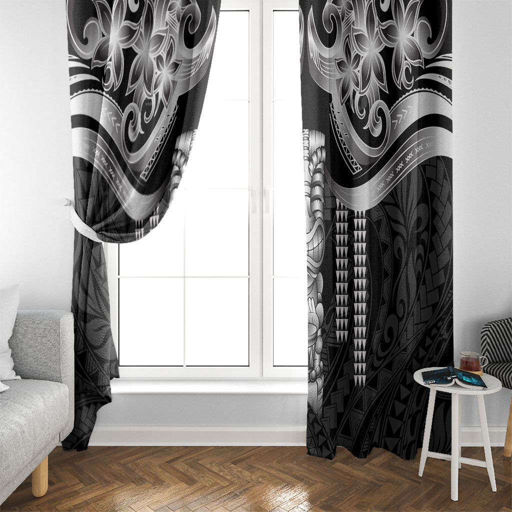 Tiki Drum Hawaii Window Curtain Hawaiian Kakau Tattoo Style LT14 - Polynesian Pride