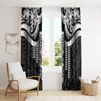 Tiki Drum Hawaii Window Curtain Hawaiian Kakau Tattoo Style LT14 - Polynesian Pride