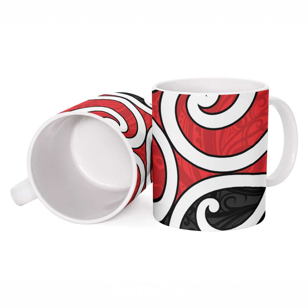 New Zealand Ceramic Mug Maori Koru Tino Rangatiratanga Color LT14 - Polynesian Pride