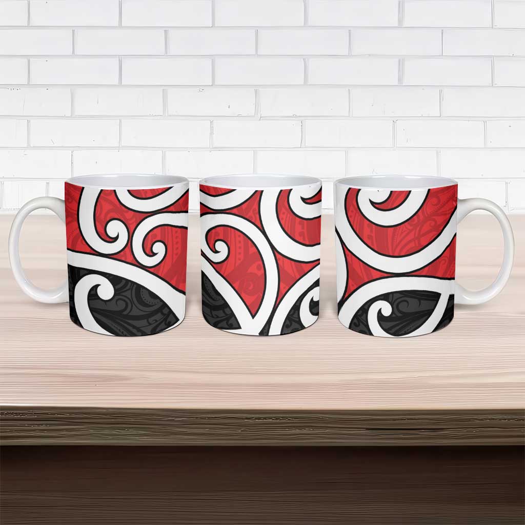New Zealand Ceramic Mug Maori Koru Tino Rangatiratanga Color LT14 - Polynesian Pride
