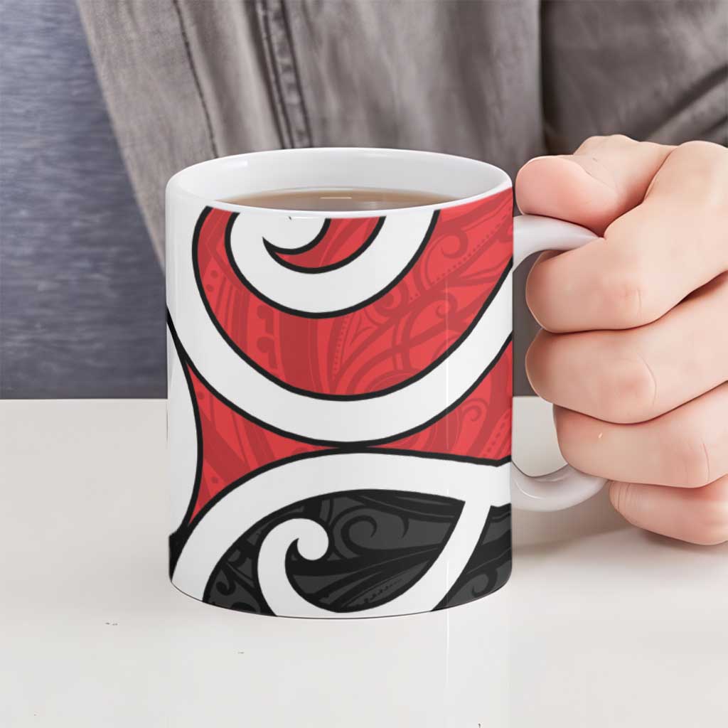 New Zealand Ceramic Mug Maori Koru Tino Rangatiratanga Color LT14 - Polynesian Pride