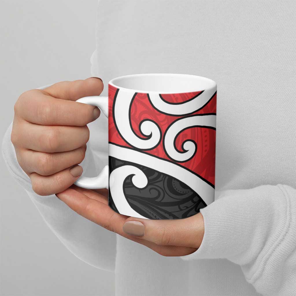 New Zealand Ceramic Mug Maori Koru Tino Rangatiratanga Color LT14 - Polynesian Pride