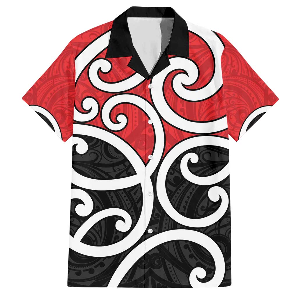 New Zealand Hawaiian Shirt Maori Koru Tino Rangatiratanga Color LT14 Red - Polynesian Pride