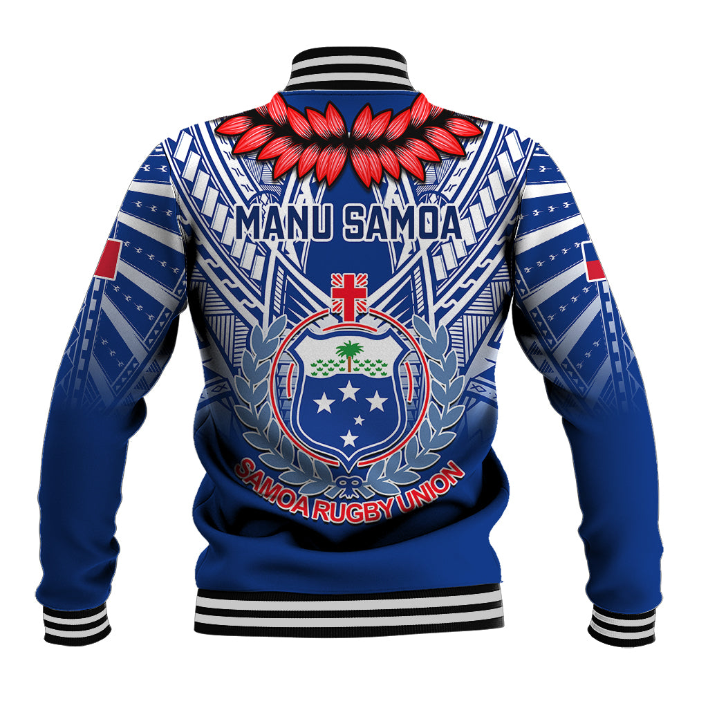 Samoa Rugby Baseball Jacket 2023 Go Manu Samoa With Ula Fala Style LT14 - Polynesian Pride