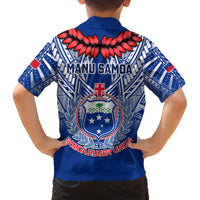 Samoa Rugby Kid Hawaiian Shirt 2023 Go Manu Samoa With Ula Fala Style LT14 - Polynesian Pride