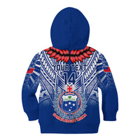 Custom Samoa Rugby Kid Hoodie 2023 Go Manu Samoa With Ula Fala Style LT14 - Polynesian Pride