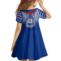 Custom Samoa Rugby Kid Short Sleeve Dress 2023 Go Manu Samoa With Ula Fala Style LT14 - Polynesian Pride