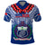 Custom Samoa Rugby Polo Shirt 2023 Go Manu Samoa With Ula Fala Style LT14 Blue - Polynesian Pride